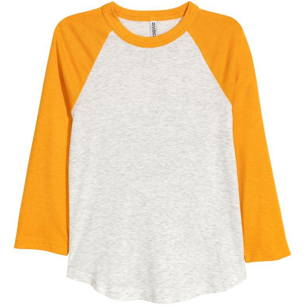 3/$30 - H&M Divided Baseball Top - Yellow - Picture 5 of 6